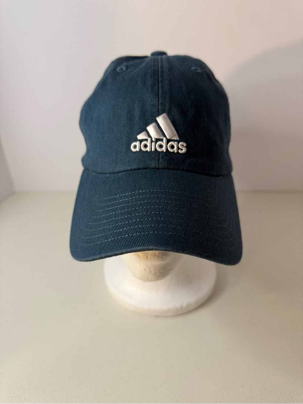 Adidas Relaxed Strapback Baseball Hat Navy Blue Casual Dad Cap Embroidered Logo